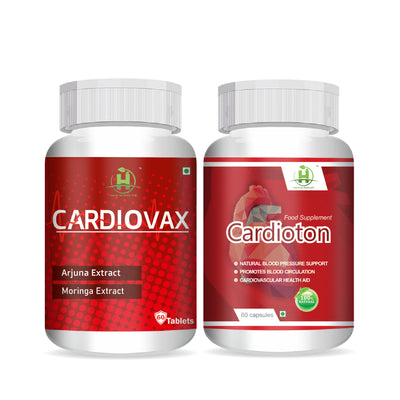 Healthy Nutrition Natural Cardiovax 60 Tab & Cardioton 60 Capsules For Heart Health (2 x 60 Capsules)